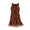 robe mi-longue fleurie friperie vintage