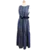 robe à rayures bleu friperie vintage