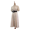 robe blanche à fleurs friperie vintage