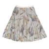 jupe plissée imprimé feuillage friperie vintage