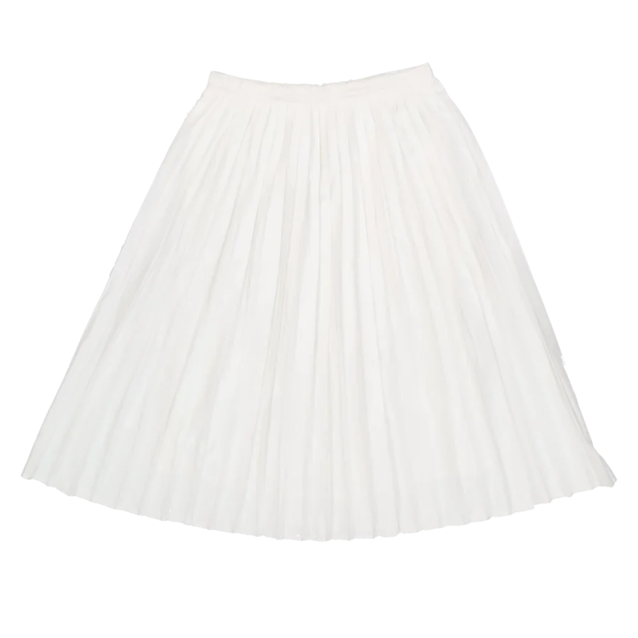 jupe plissée blanche friperie vintage