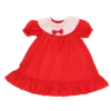 robe rouge à volant friperie vintage