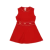 robe rouge sans manches friperie vintage