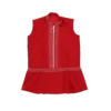 robe rouge zippée friperie vintage
