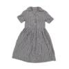 robe mi-longue motif vichy broderies friperie vintage