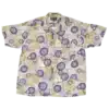 chemise fluide manches courtes imprimé géométrique friperie vintage