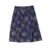 jupe bleu marine plissée imprimé fleuri friperie vintage
