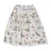 jupe feuillage plissée friperie vintage