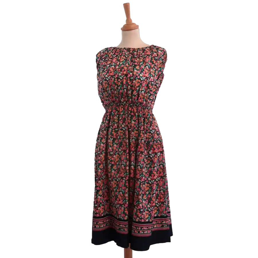 robe à fleurs friperie vintage
