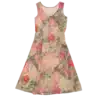 robe à fleurs bretelles friperie vintage