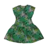 robe mi-longue imprimé jungle friperie vintage