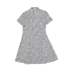 robe grise imprimés géométriques blancs friperie vintage