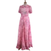 robe bohème rose friperie vintage