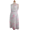 robe mi-longue imprimé fleurs friperie vintage