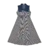 robe longue boutonnée à fleurs friperie vintage