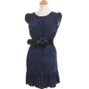 robe courte bleu marine à volants friperie vintage