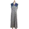 robe longue à fleurs boutonnée friperie vintage